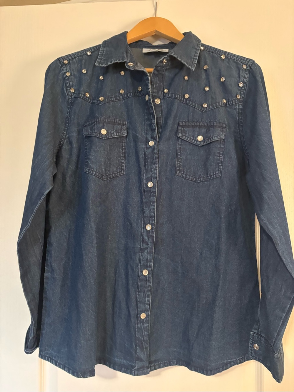 Back in the Saddle Denim Shirt - Mid Blue